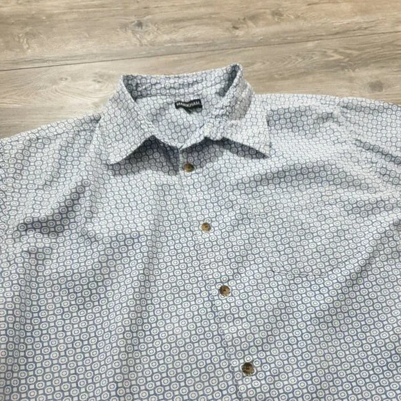 Markham 2XL Short Sleeve Mens Shirt Casual Soft Blue Office Vacation Beach Relax - Picture 4 of 8